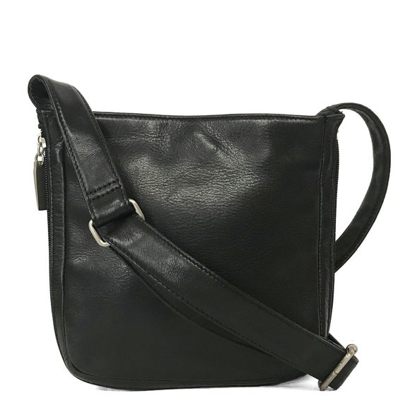 HOBO Handbags - HOBO Black Leather Crossbody Expanding Bag Purse